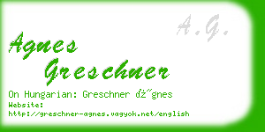 agnes greschner business card